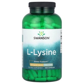 Swanson Swanson L-Lysine 500mg 300 Capsules Supplement, 1 / Swanson 스완슨 L-라이신 500mg 300 캡슐 보충제, 1