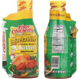 Tony Chachere Injectable Marinades with Injector, Creole Style Butter, 3 Count