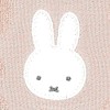 Tsujiseru Miffy Mini Towel, 9.8 inches (25 cm), Embroidered, Pink