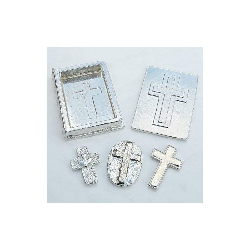 William Sturt Fine Pewter Pewter Bible Trinket Box with Faith/Cross,