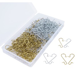 Christmas Ornament Hooks 120Pcs Xmas Tree Ornaments Hanger Hooks Metal Wire Hooks with Storage Box for Christmas Tree Hanging Decoration, Gold&Silver