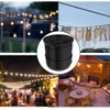 FOLUXING 200FT Black Vinyl Coated Wire Rope, String Lights Hanging