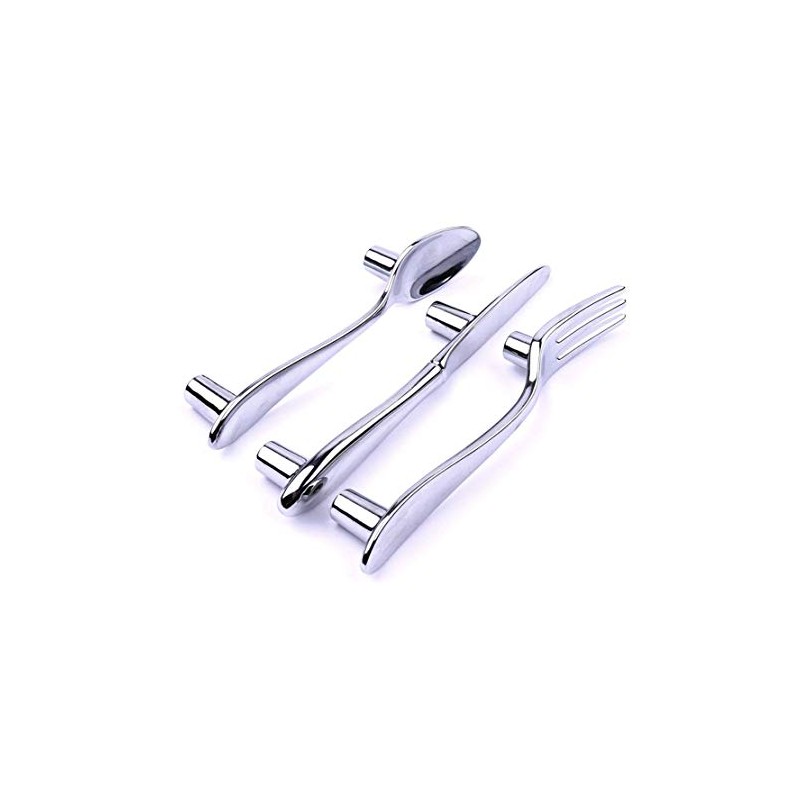 3Pcs DIY Creative Spoon Fork Knife Kitchen Cabinet Closet Drawer