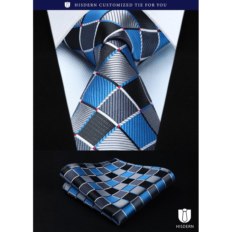 HISDERN TA5-01S Set of 5 Ties and Pocket Squares for