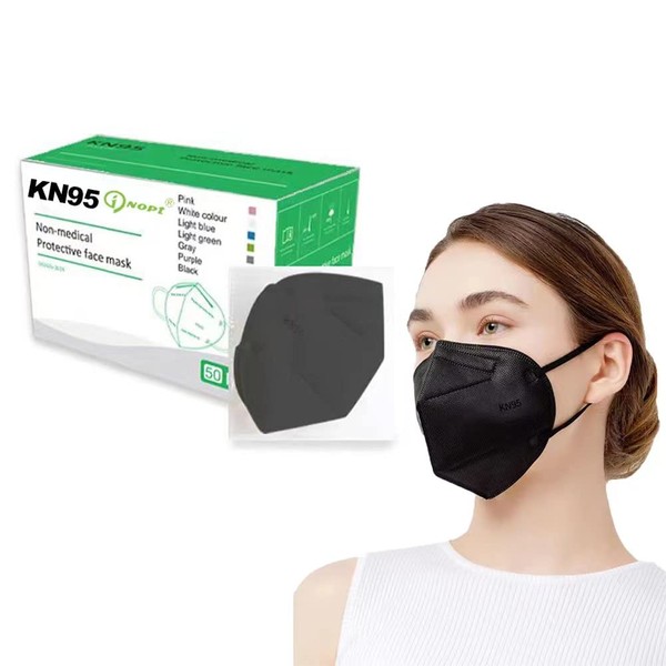 iNopt 50 Pack Disposable Face Mask Ships from Canada, 5-Ply Protection Individual Package Non-Woven Face Mask