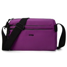 ETidy Small Nylon Crossbody Bag For Women Waterproof Lightweight Casual Shoulder Bookbag Purse Hobo Bag（Violet）