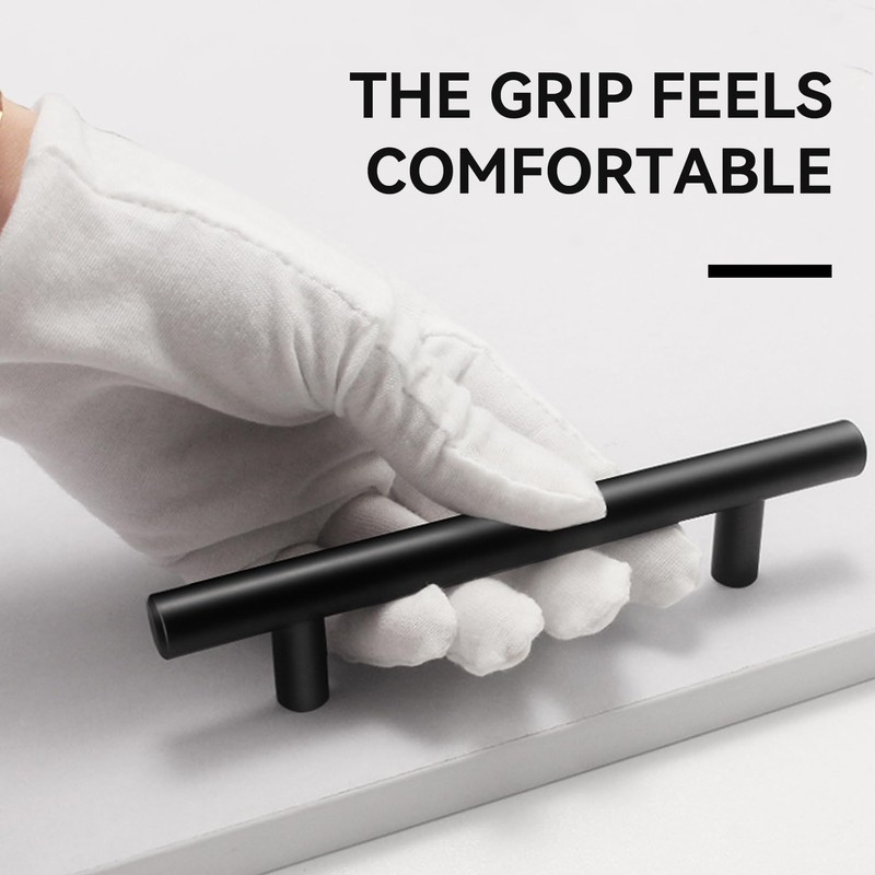 strrng 2 Pieces Black Cupboard Handles,Black Kitchen Handles,Used for Wardrobe,Kitchen