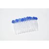 Genuine Cobalt and Cornflower Blue Sea Glass Hair Comb