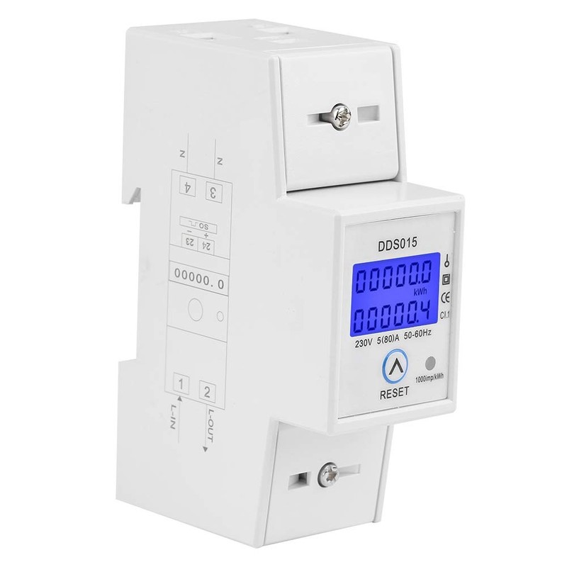 Jadeshay Power Meter Electricity Meter 1 Phase 5-80A 230V 50Hz