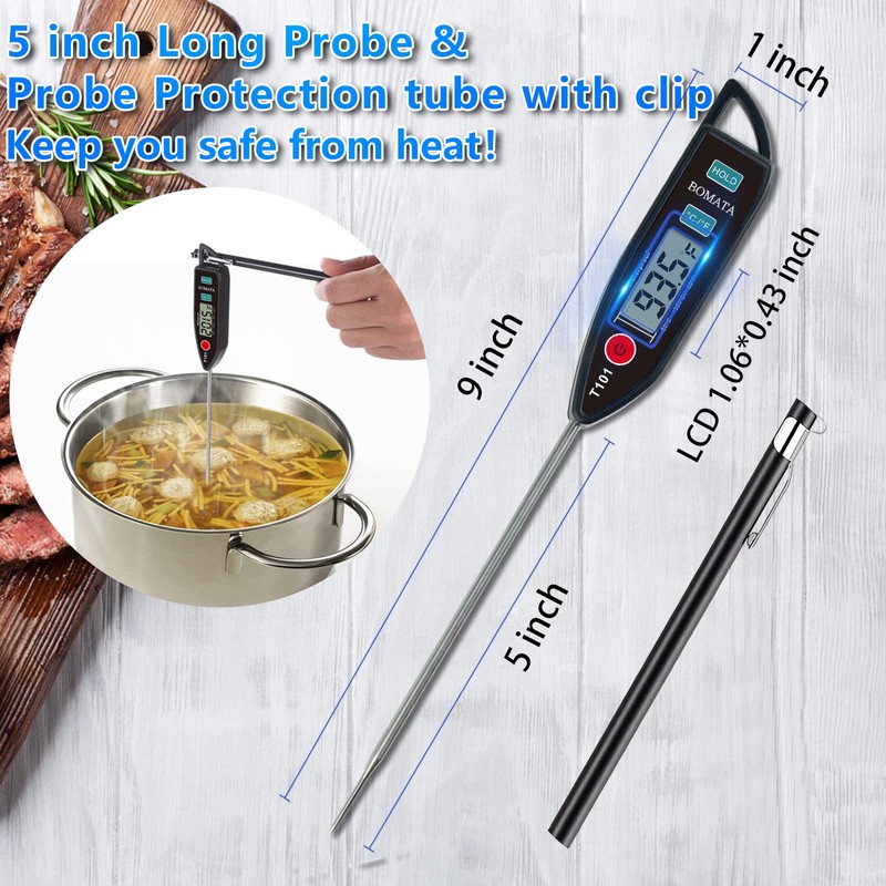 BOMATA Digital Water Thermometer for Water, Liquid, Candle and Cooking.