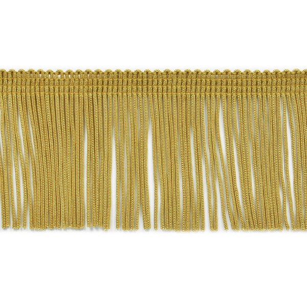 Trims by The Yard 2" Chainette Fringe Trim, Polyester-Made Decorative Fringe Trim, for Costumes, Uniforms, Home Decor, and Party Decorations, Washable Fringes, 10-Yard Cut, Gold