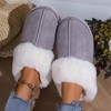 Faux Suede Fur Slippers for Women – Warm Plush Lining