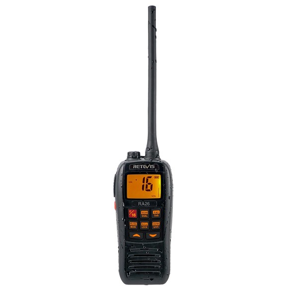 Retevis RA26 Handheld Marine Radio,Radio Marine Floating IP67 Submersible Waterproof,1500mAh,USB