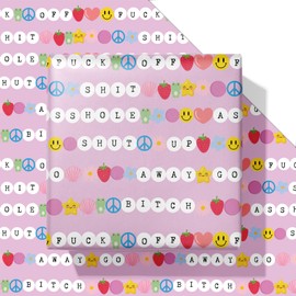 Altarho Funny Wrapping Paper for Adult Men Women - 6 Sheets Rude Words Funny Birthday Gift Wrap for Mom Dad Grandpa Grandma Party Holiday Christmas - 20 X 28 Inch Per Sheet