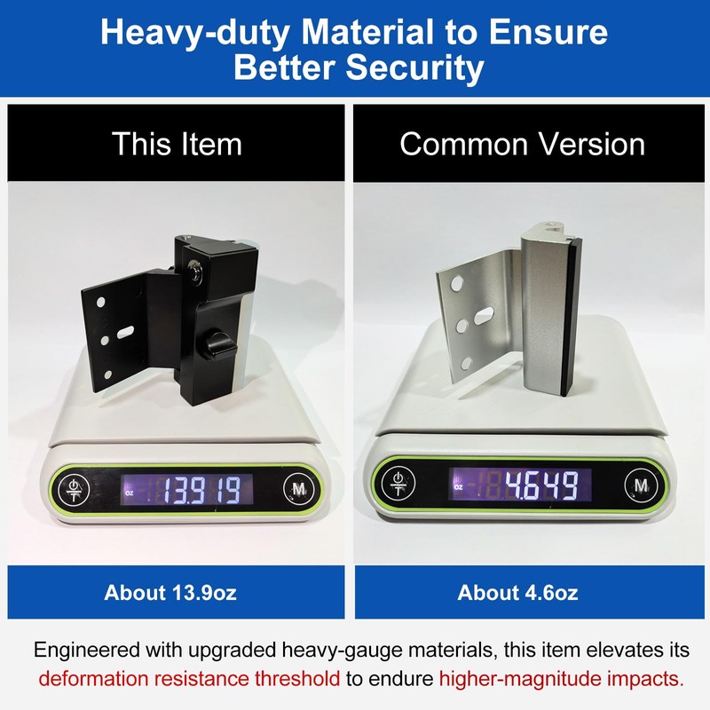 MOSECYOU Door Reinforcement Lock with Key, Ultra Heavy Duty Version,