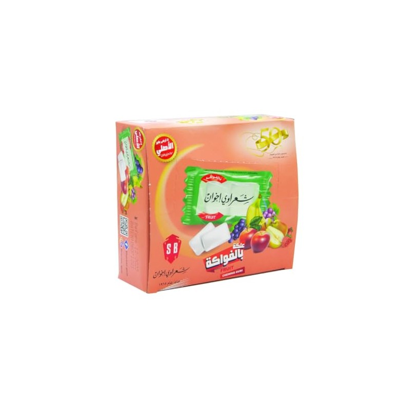 Halal Chewing Gum Sharawi (Fruit) Flavor 100 Packs x 2Pcs