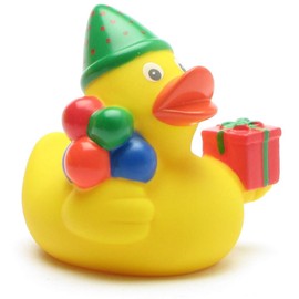 Boutique Duck – Canard de bain Happy Birthday Canard de bain – Canard de bain – L : 7,5 cm