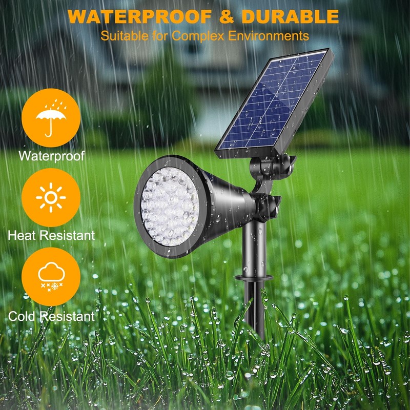 APOMAO Solar Lights Outdoor Waterproof, 36 LEDs 1000LM Adjustable Solar