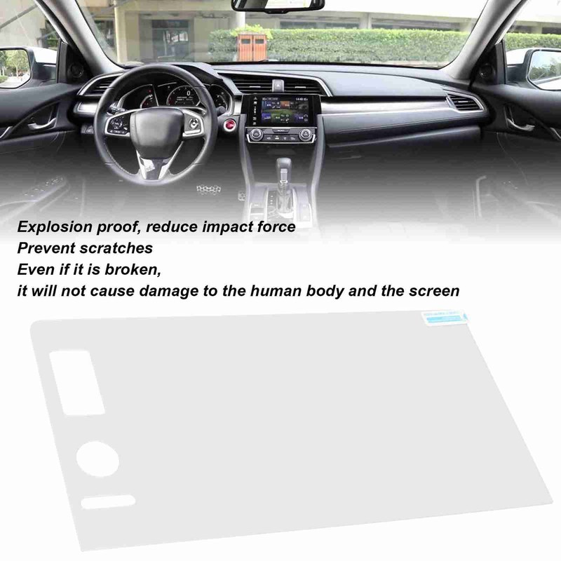 Navigation Screen Film Tempered Glass Scratch Resistant 3 Holes Car