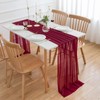 AOKSUNOVA Table Runner Chiffon Bordeaux Red 70 x 400 cm