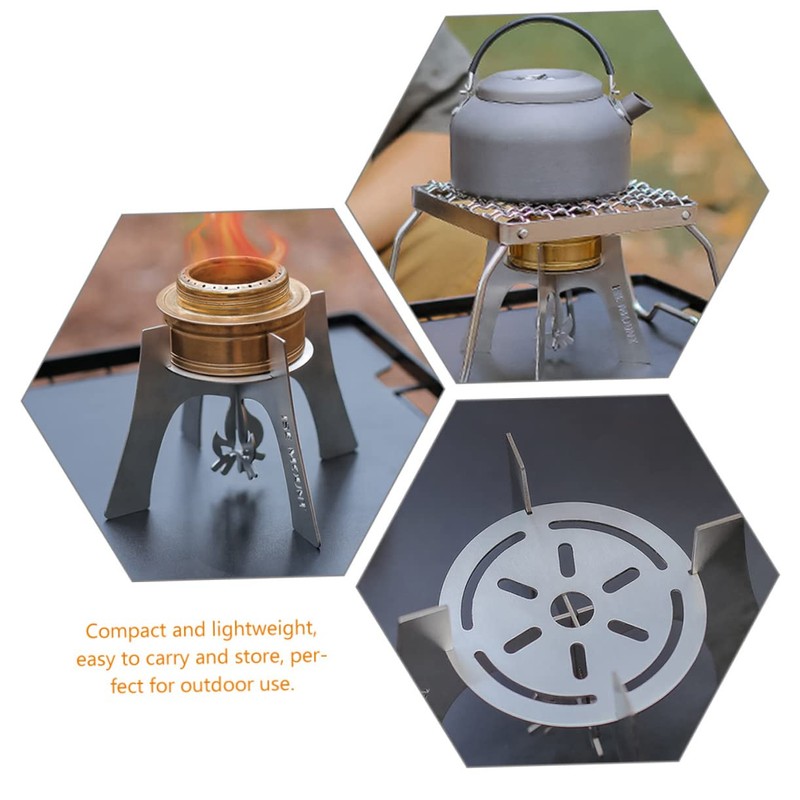 BESPORTBLE Camping Accessories Stainless Steel Stove Rack Portable Stove Holder