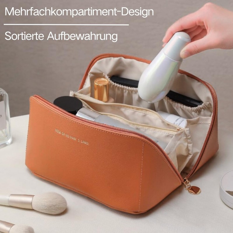 Women's Cosmetic Bag, 001 Brown