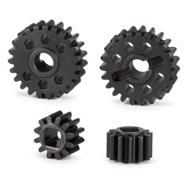 CobraCrawler Heat Treated Steel 15T/20T Portal Overdrive Gear 36% OD 12T/23T Standard Gear for Axial 1/10 Capra F9 SCX10 III AR45 Portal Axle (12T 23T)