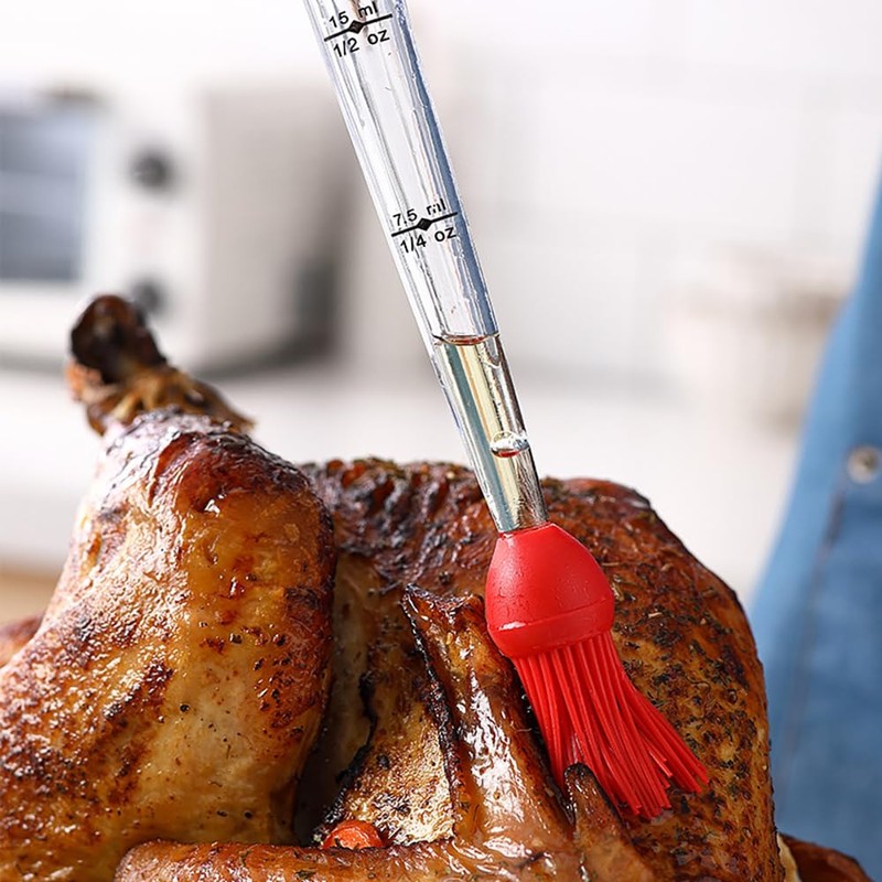 Mikim Turkey Baster Syringe Large, Long Meat Basters, 3/4 oz,