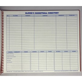 Glover's Short Form 35 Game Basketball Score Book