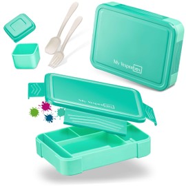 My Vesperbox – Lite Bento Box – Children's Lunch Box – Extremely Robust Lunch Box – Ideal for Nursery and School (Turquoise)