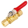 Breezliy Lead-Free Brass Mini Ball Valve Shut Off Switch,1/4 inch