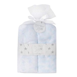 Babies 2 Pack 100% Cotton Muslin Blankets/Swaddle Wraps (Blue)