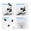 Extension Lead 2 Way 1M White Rewirable Extension Socket Thin