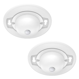 Energetic 4.7 Inch Motion Sensor Ceiling Lights, 8W 4000K Cool White LED Flush Mount Ceiling Lighting Fixtures for Bedroom, Kitchen, Closet, Hallway, Wet Location, 700LM, 120V, Round, White, 2 Pack