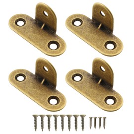 HJ Garden 4pcs Metal Corner Brackets Furniture Corner Protector Decorative Right Angle Corner Guards, Bronze