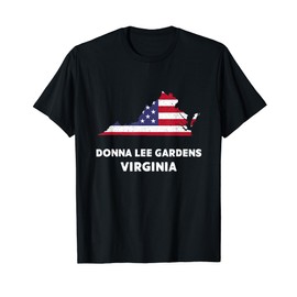 Distressed Patriotic USA Flag Donna Lee Gardens, Virginia T-Shirt