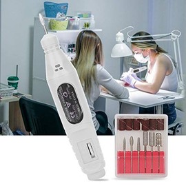 Kit de taladro eléctrico de uñas USB portátil para manicura y pedicura, forma de pulido para exfoliar, moler, pulir, quitar uñas, herramientas acrílic