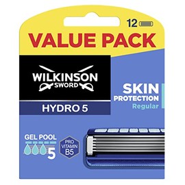 WILKINSON SWORD - Hydro 5 Skin Protection For Men | Regular | 12 x Razor Blade Refills