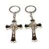 Favorict (2 Pack Christian Saint Benedict Cross Keychain with Jesus