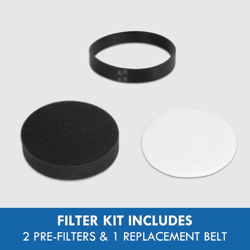 Vacmaster 520969 Pre-Filters and Replacement Belt for Bagless Upright Vacuum