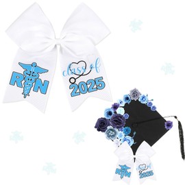 Balterever Rn Nurse Graduation Decorations Medical Nurse Graduation Cap Bow Class of 2025 Rn Bow Graduation Decor Bow Graduation Bow for Cap Bow Graduation Decorations for Cap for Nursing Graduation
