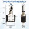 3 PCS LED Lighted Rocker Toggle Switch, 12V SPST 3