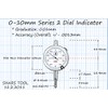 Shars High Precision Dial Indicator White, 0-10mm x .01mm 303-3110