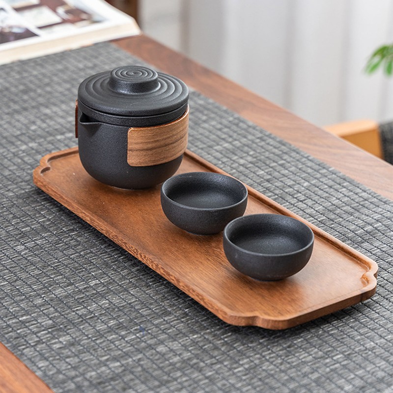 Travel Tea Set Portable Anti Burn Mini Ceramic Teapot Infuser