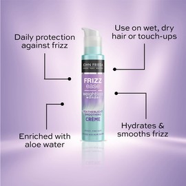 John Frieda Frizz Ease Weightless Wonder Featherlight Smoothing Crème for Frizzy, Fine Hair with Aloe Water, 100 ml 2583800