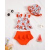 Infant Swimsuit Girl Baby Girl Bathing Suit 3-6 Months Orange