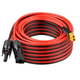 10AWG 35FT XT60 Solar Extension Cable 2 3 6 10 15 20 25 35 40 50 75 100FT XT60 Solar Extension Connector Adapter Thicker Cable Female to Male for Portable Power Station Solar Panel RC LiFePO4 Battery