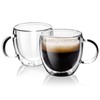 Stylusella Double Wall Glass Espresso Cups 5oz/150ml, A set of