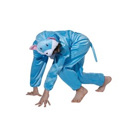 Matissa Kids Animal Costumes Boys Girls Unisex Fancy Dress Outfit Cosplay Children Onesies (L (for Kids 41.5" - 47" Tall), Blue cat)