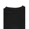 SOFIA'S CHOICE Women's Shoulder Pad Tops Casual Round Neck Loose